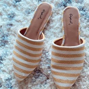 Yellow Striped Mules